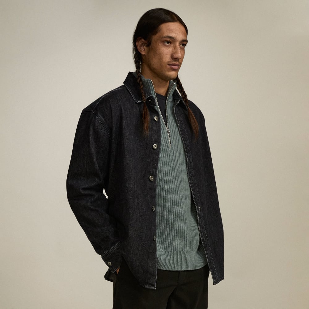 The Felted Merino Half-Zip Sweater | Storm Green - Image 5