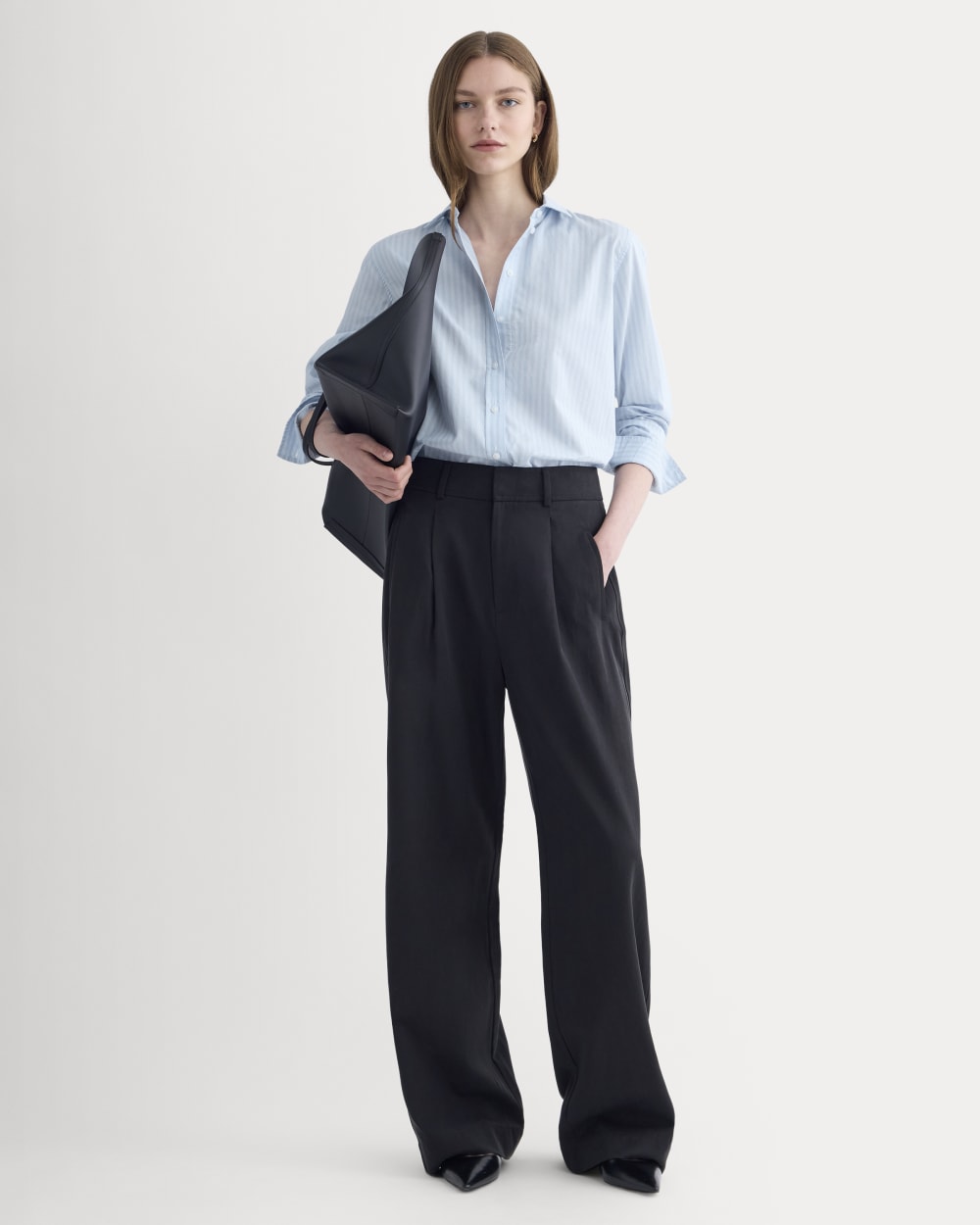 The Must-Have Shirt in Silky Cotton | Forever Blue / Optic White - Image 3