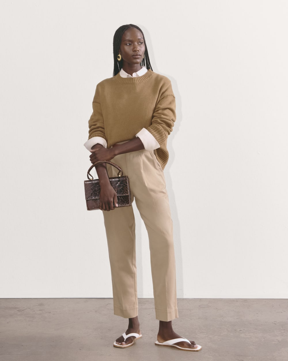 The Boxy Sweater in Everyday Cotton | Toasted Coconut - Image 4