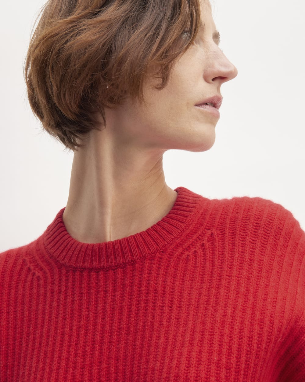 The Oversized Crew in Luxe Merino | Classic Red - Image 4