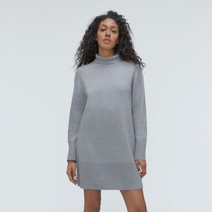 The Cozy Stretch Turtleneck Dress | Smoke