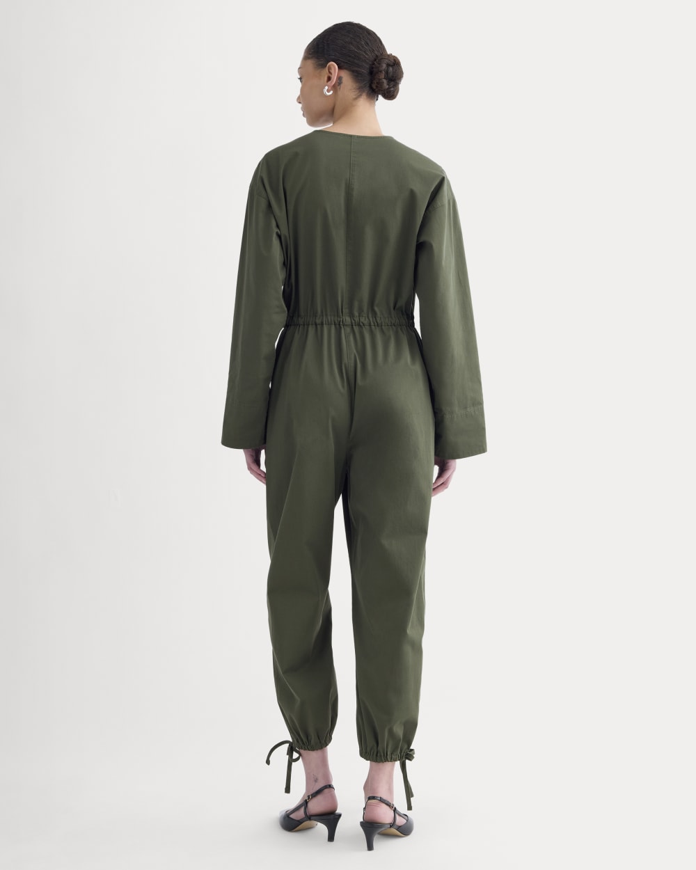 The Utility Drawstring Jumpsuit | Dark Forest - Image 4