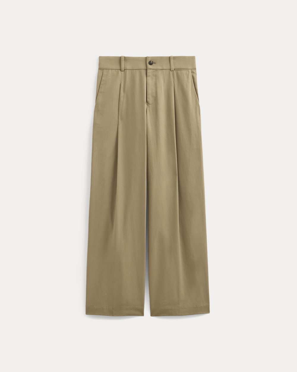 Wide-Leg Trouser in Buttersmooth | Ash Brown | 32 Inseam - Image 2