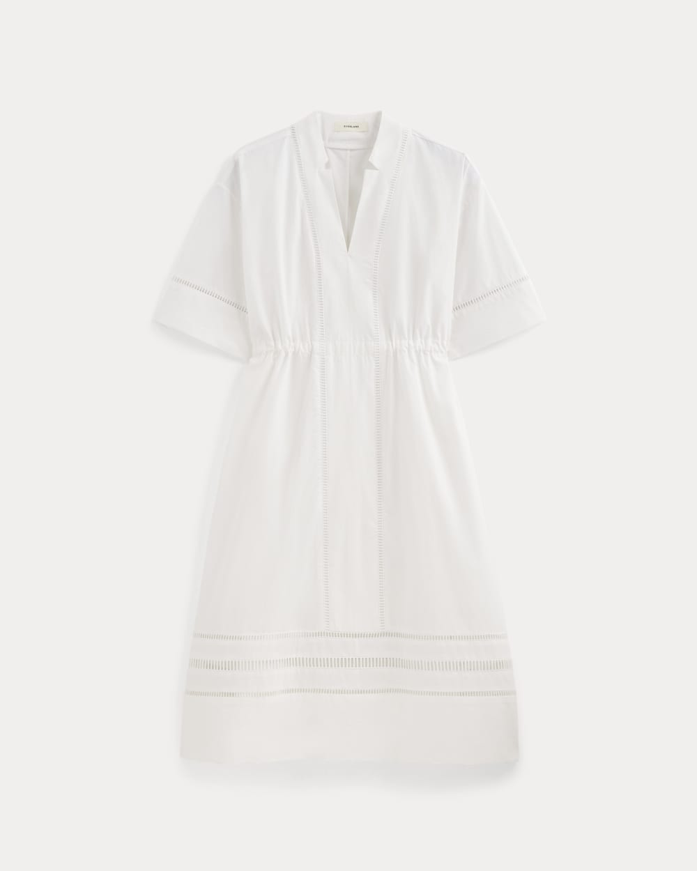 The Lace Trim Caftan Dress | White - Image 2