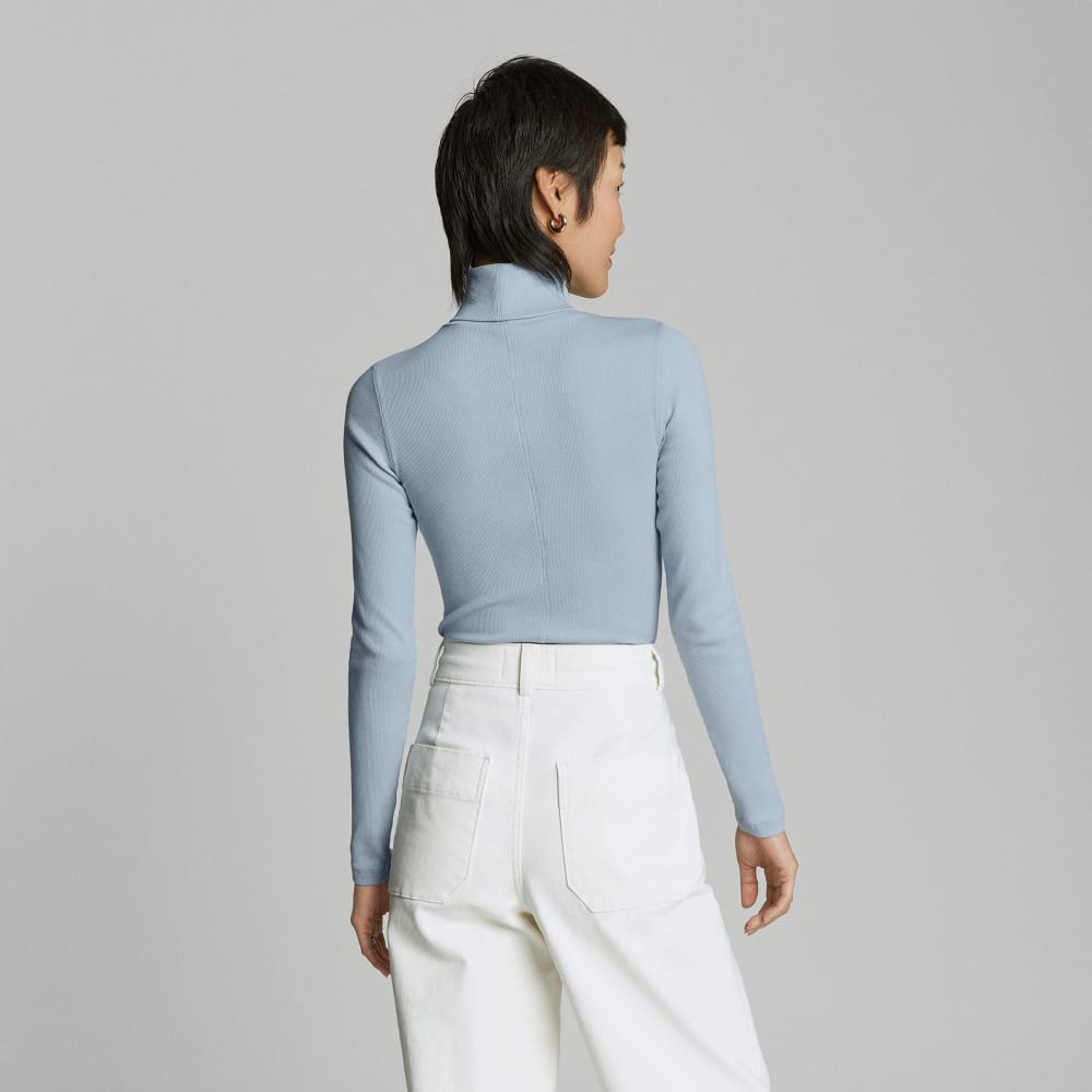 The Luxe Micro-Rib Turtleneck | Mist - Image 3