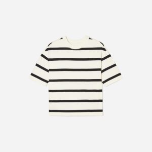 The Premium Weight Relaxed Tee | Black / Canvas