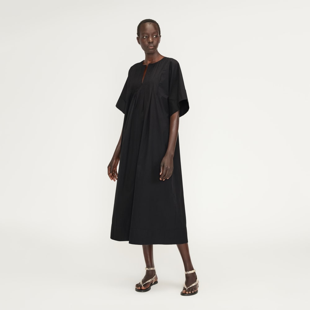 The Poplin Caftan Dress | Black