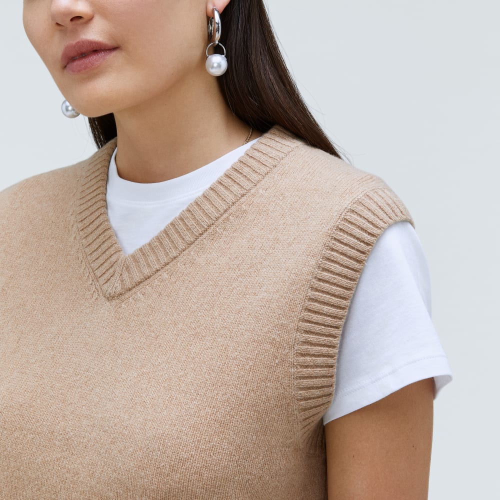 The Cashmere Vest | Light Camel - Image 4