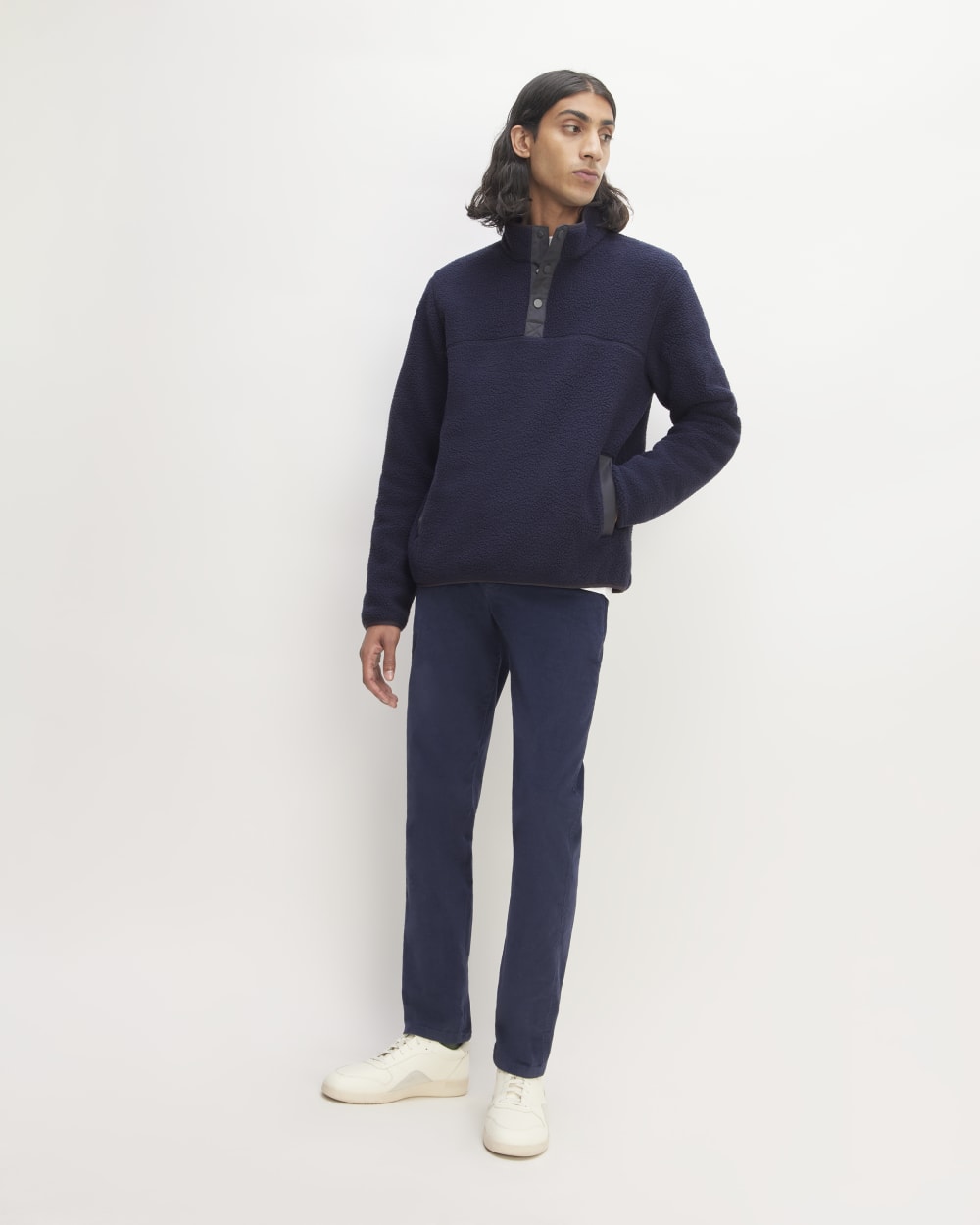 The ReNew Fleece Pullover | Navy - Image 3