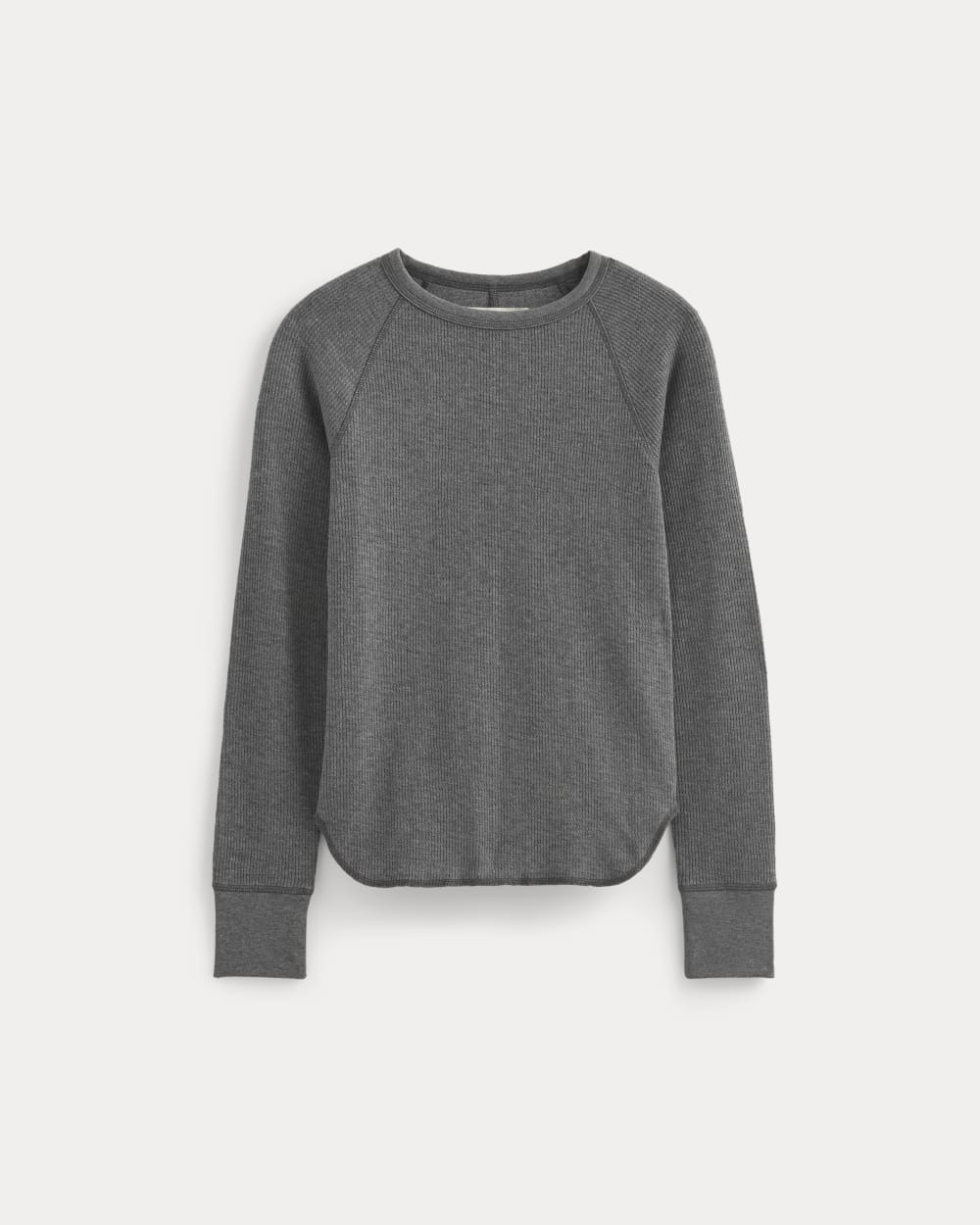 Slim-Fit Crew in Cozy Waffle | Heathered Charcoal - Image 2