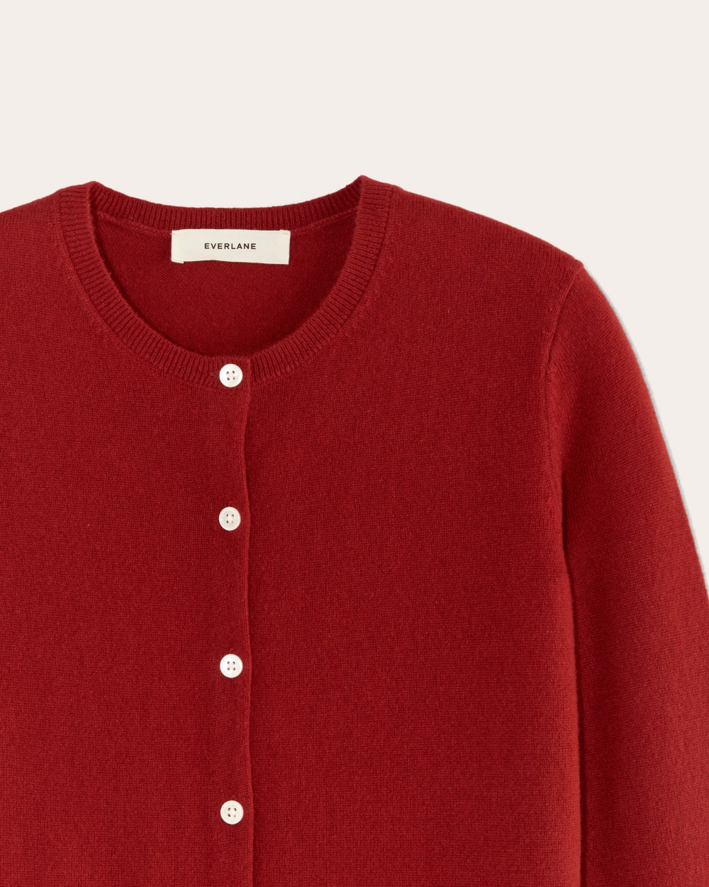 The Classic Cardigan in Cashmere | Berry Red - Image 6