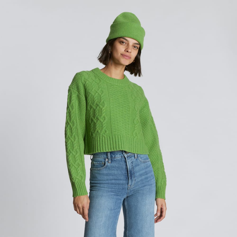 The Felted Merino Beanie | Salted Lime - Image 5