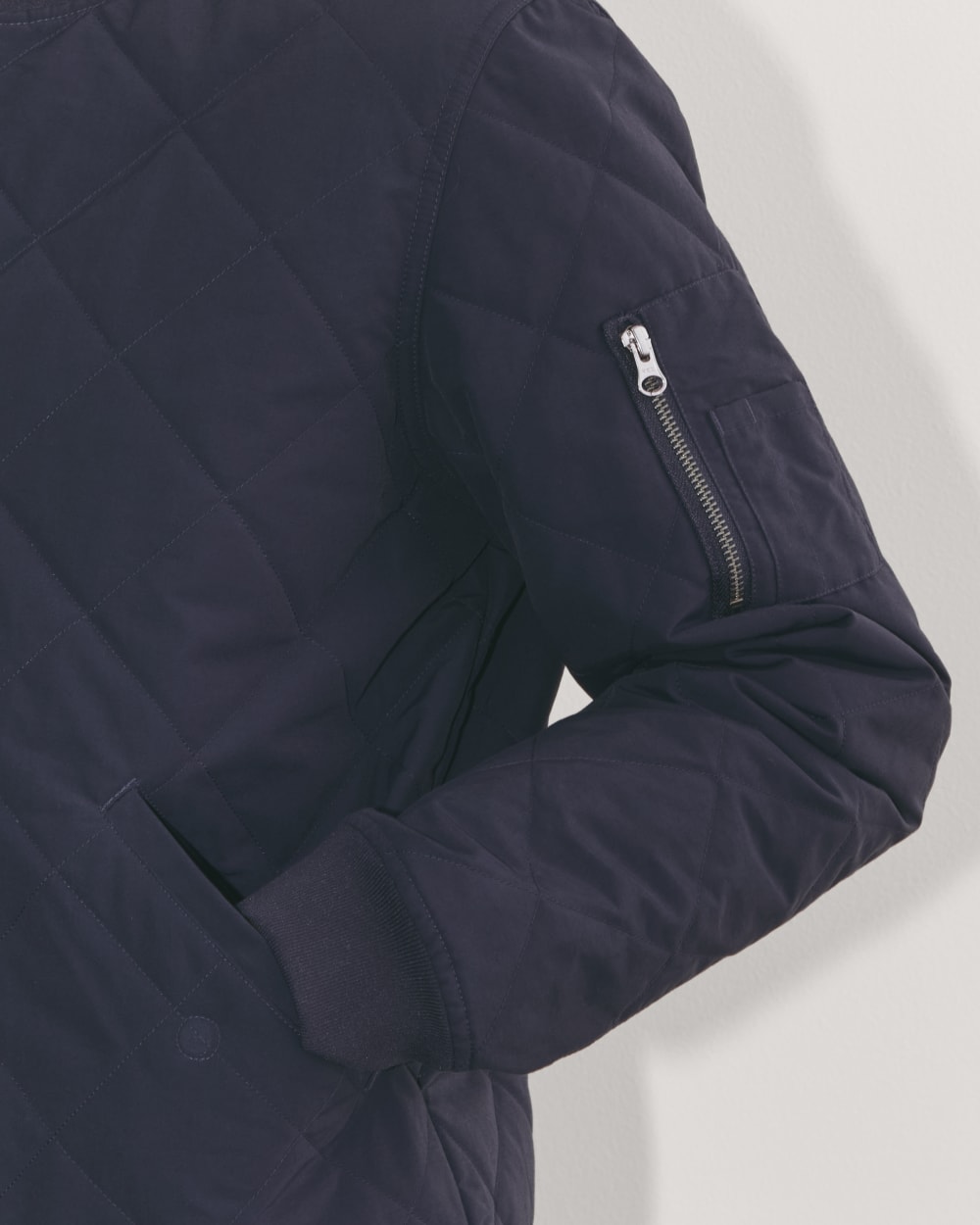 The Quilted Bomber | Navy - Image 6