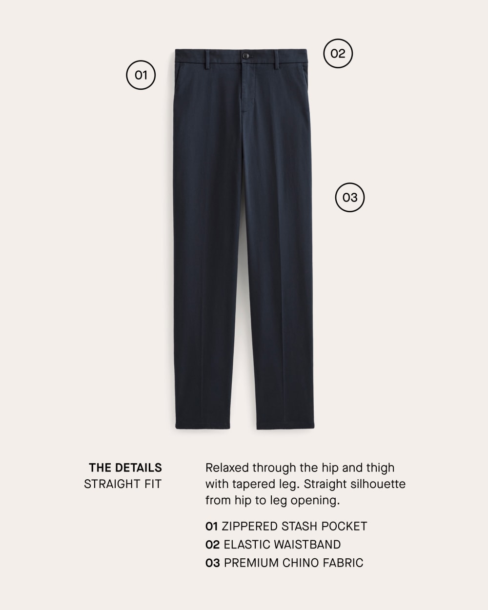 The Transit Chino | Graphite | Straight - Image 4