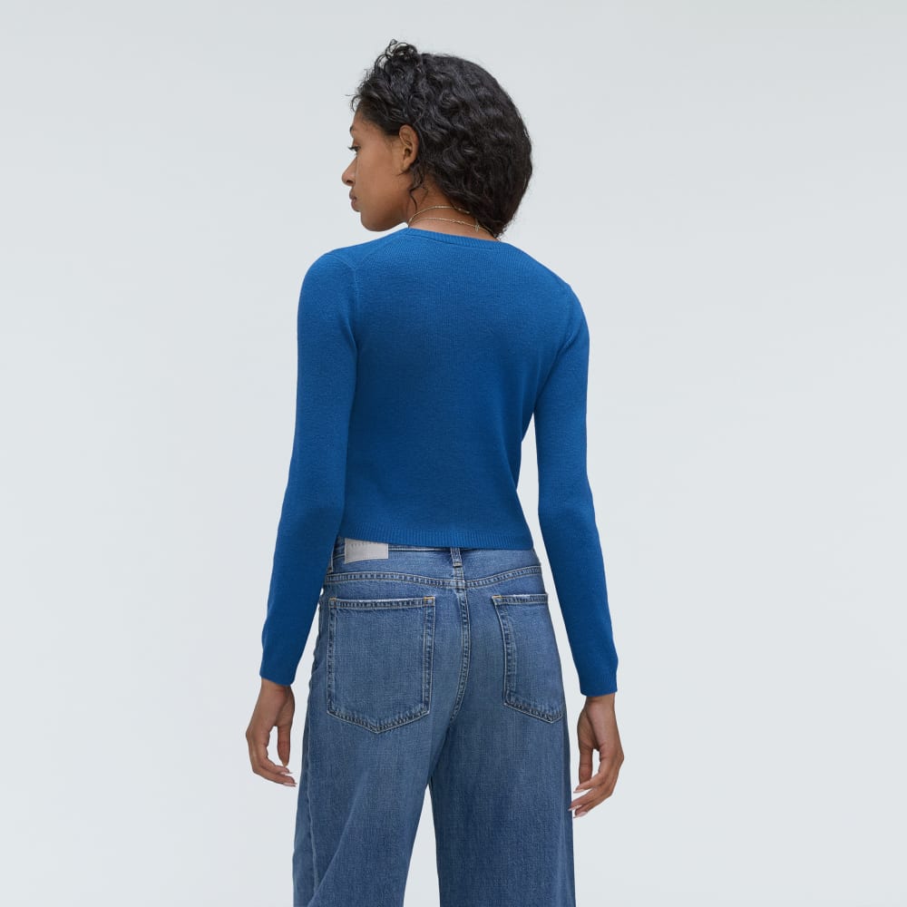 The Luxe Merino Cardigan | Lapis Blue - Image 3