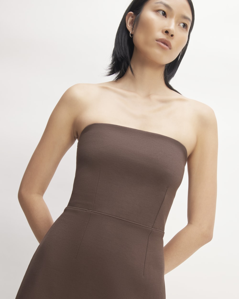 The Dream Strapless Dress | Earth Brown - Image 3
