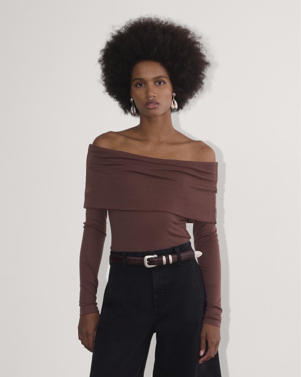 The Off-the-Shoulder Top in Butterluxe | Dark Mahogany