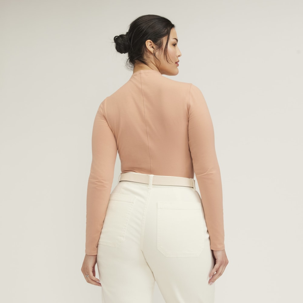 The Supima? Form Funnel Neck Tee | Blush Pink - Image 3