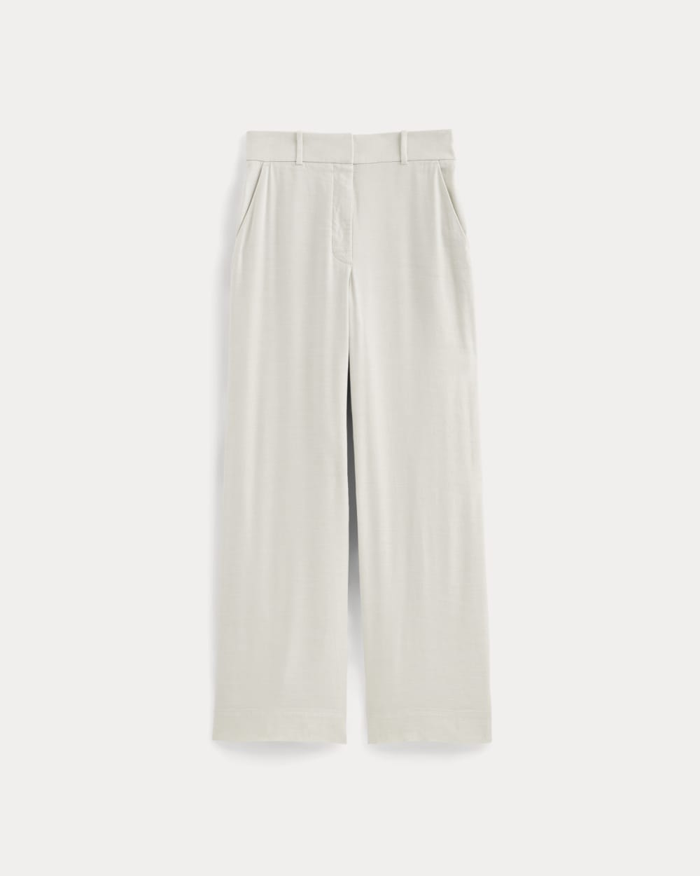 The Wide-Leg Pant in Stretch Linen | Natural Chambray - Image 2