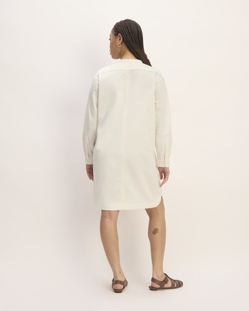 The Long-Sleeve Utility Mini Dress | Bone - Image 6