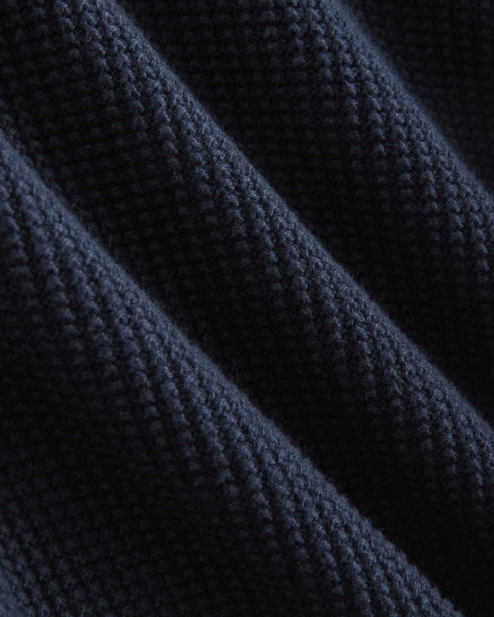 Waffle Rollneck Crew in Everyday Cotton | Navy - Image 6