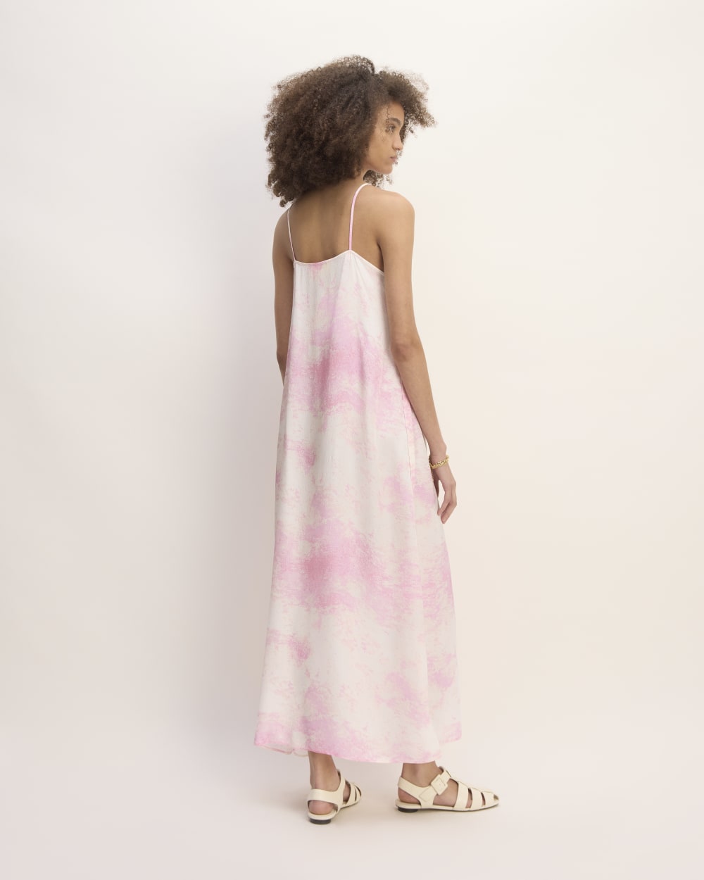 The Everlane x Marques' Almeida Satin Tie-Dye Dress | Pink Tie-Dye - Image 6