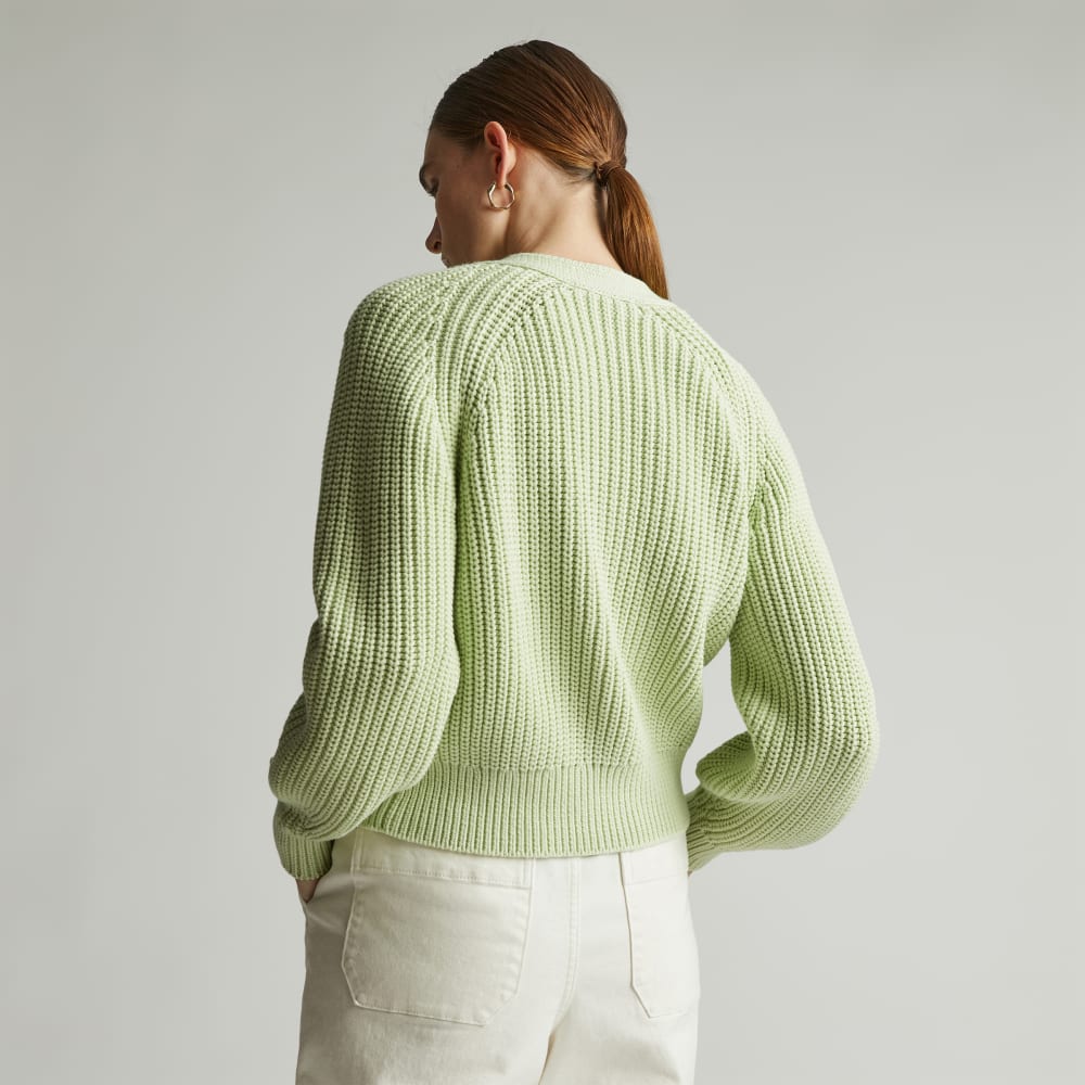 The Texture Cotton Cardigan | Seafoam Green - Image 3