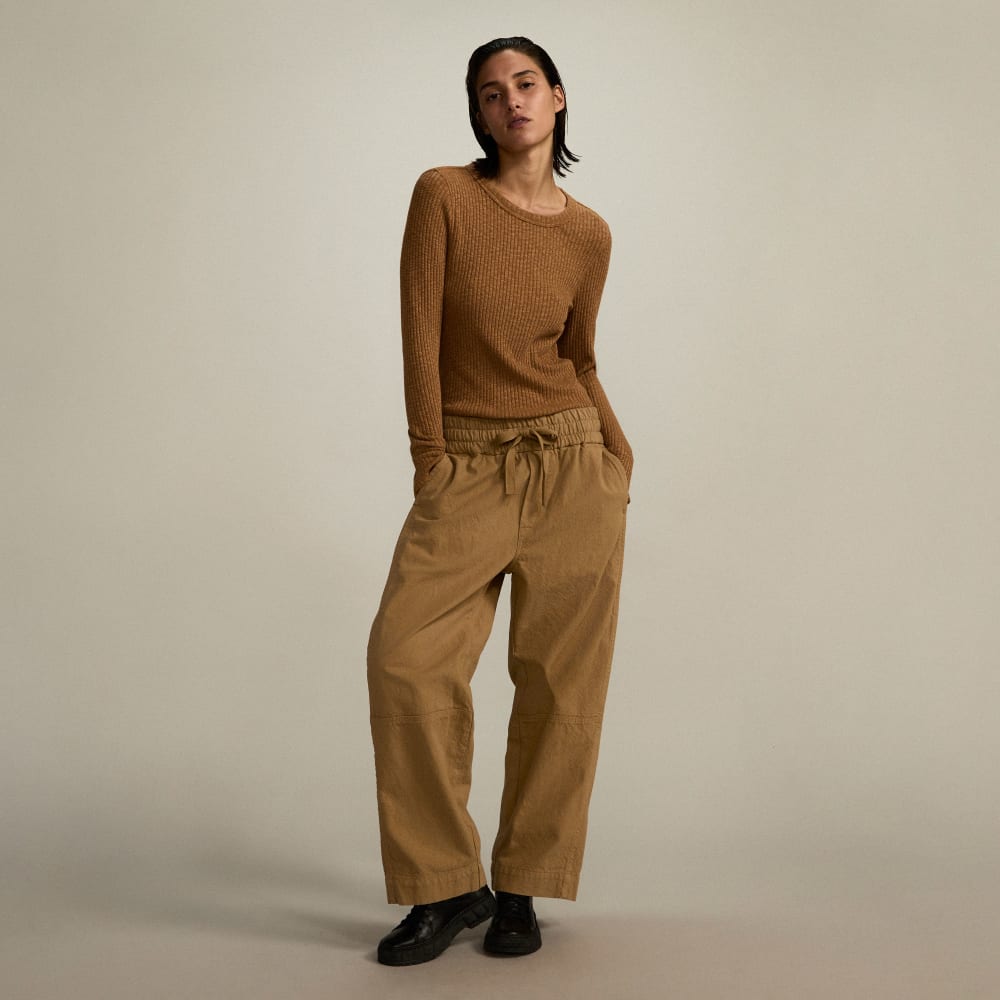 The Canvas Organic Cotton Pull-On Pant | Cappuccino - Image 6