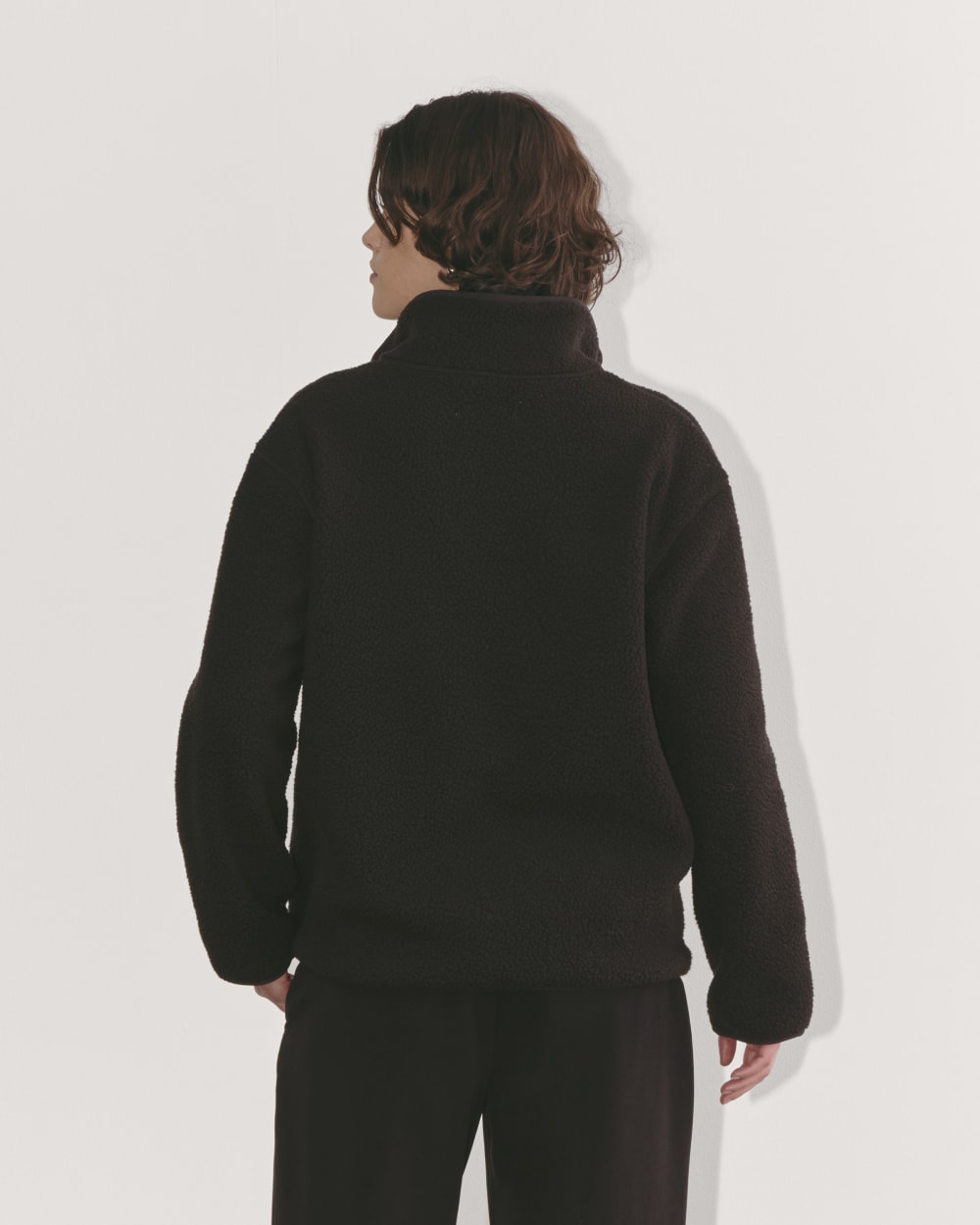 The ReNew Fleece Oversized Half-Zip | Black - Image 5