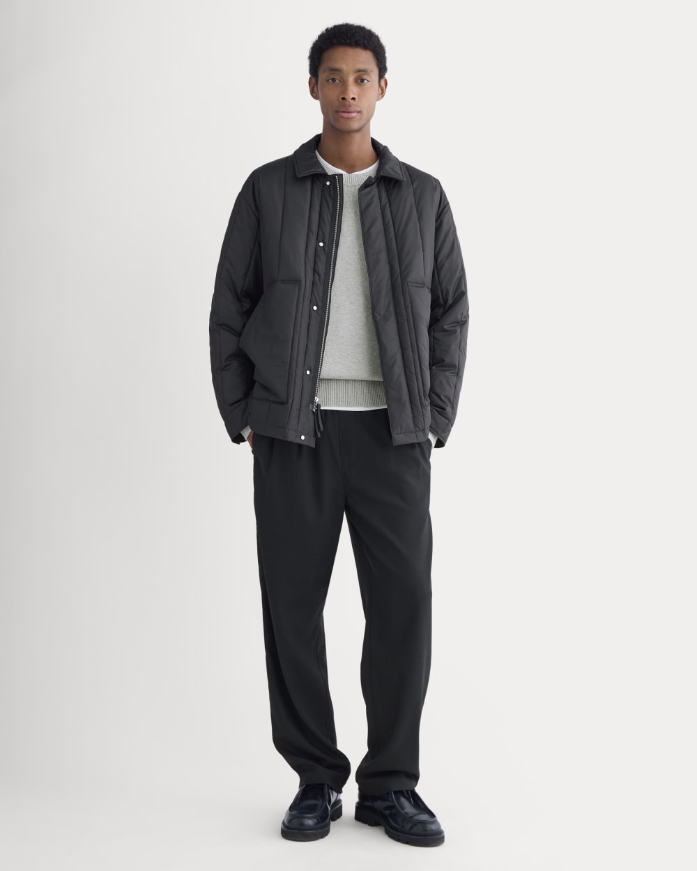 ReNew Vertical-Quilted Jacket | Black - Image 3