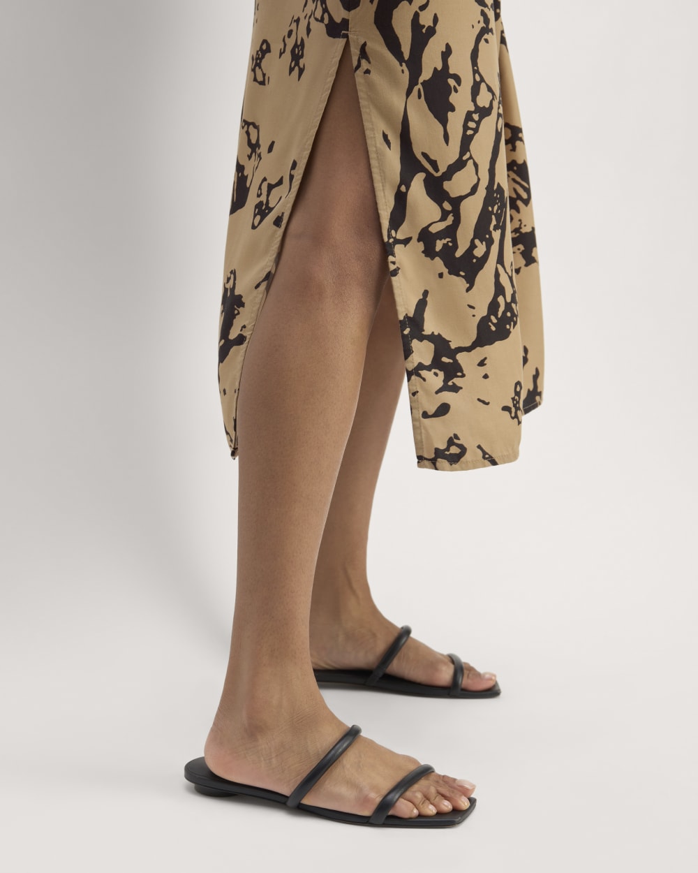 The TENCEL? Midi Slip Dress | Black / Cornstalk Abstract - Image 5