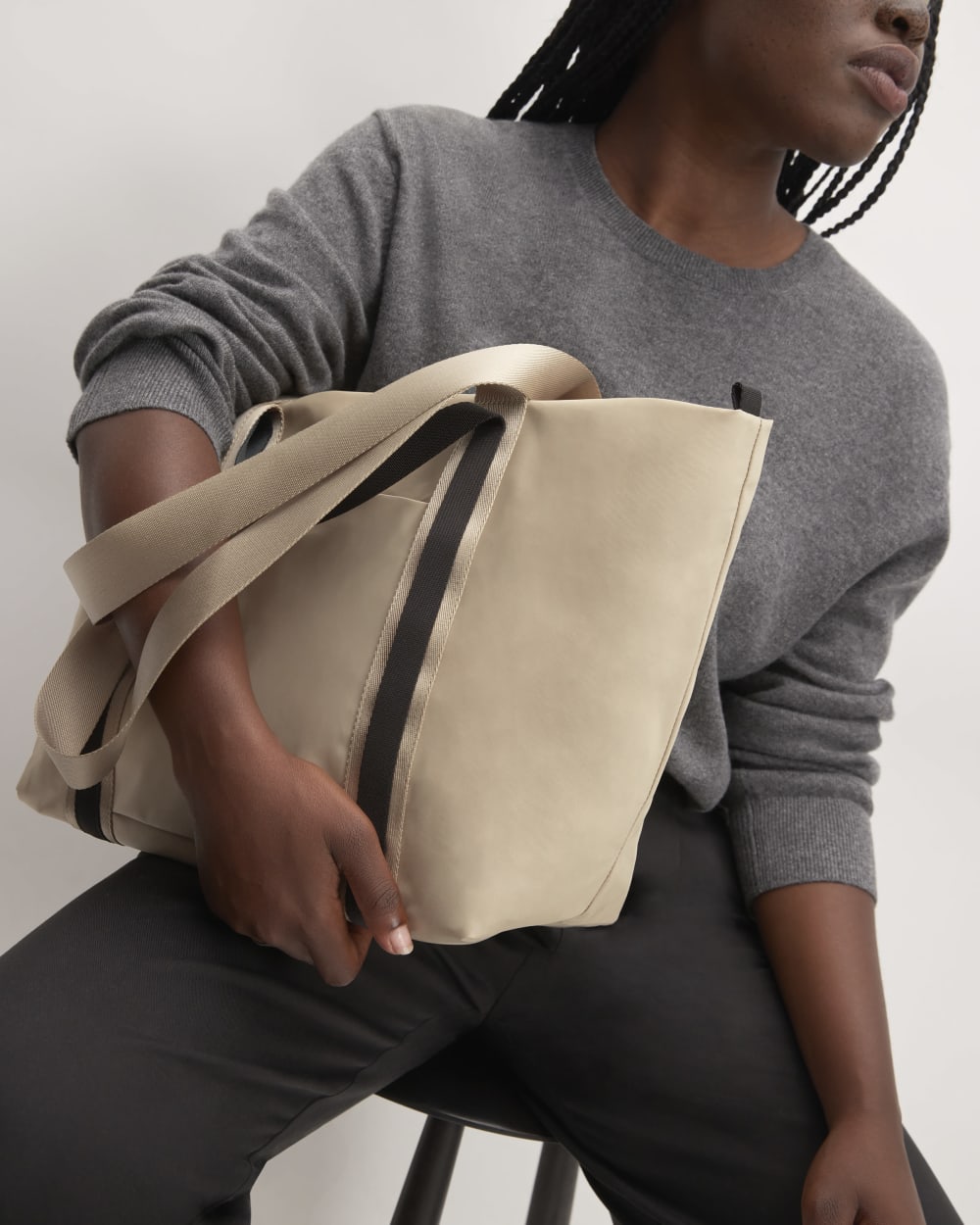 The Recycled Nylon Tote | Khaki - Image 2