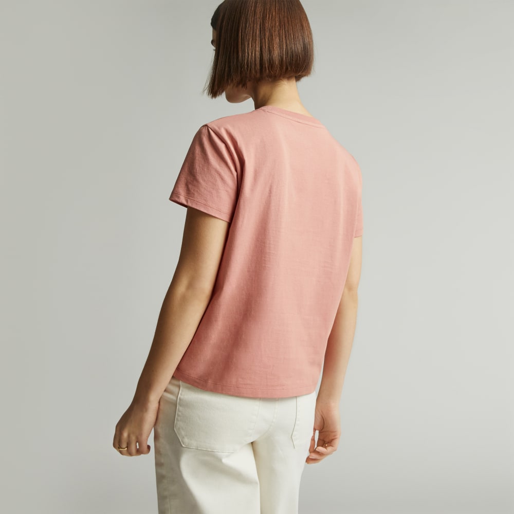 The Box-Cut Tee in Essential Cotton | Light Rose | No Pocket - Image 4