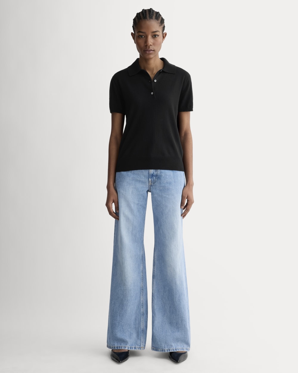 The Polo in Cotton Cashmere | Black - Image 3