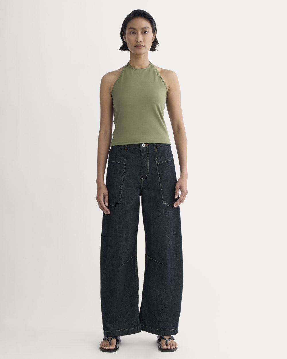 The Form Halter Top | Lichen Green - Image 3