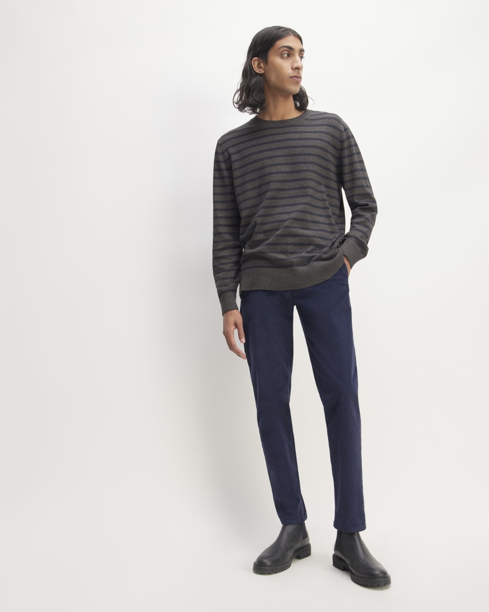 The No-Sweat Sweater | Uniform | Heathered Midnight / Heathered Ash - Image 3