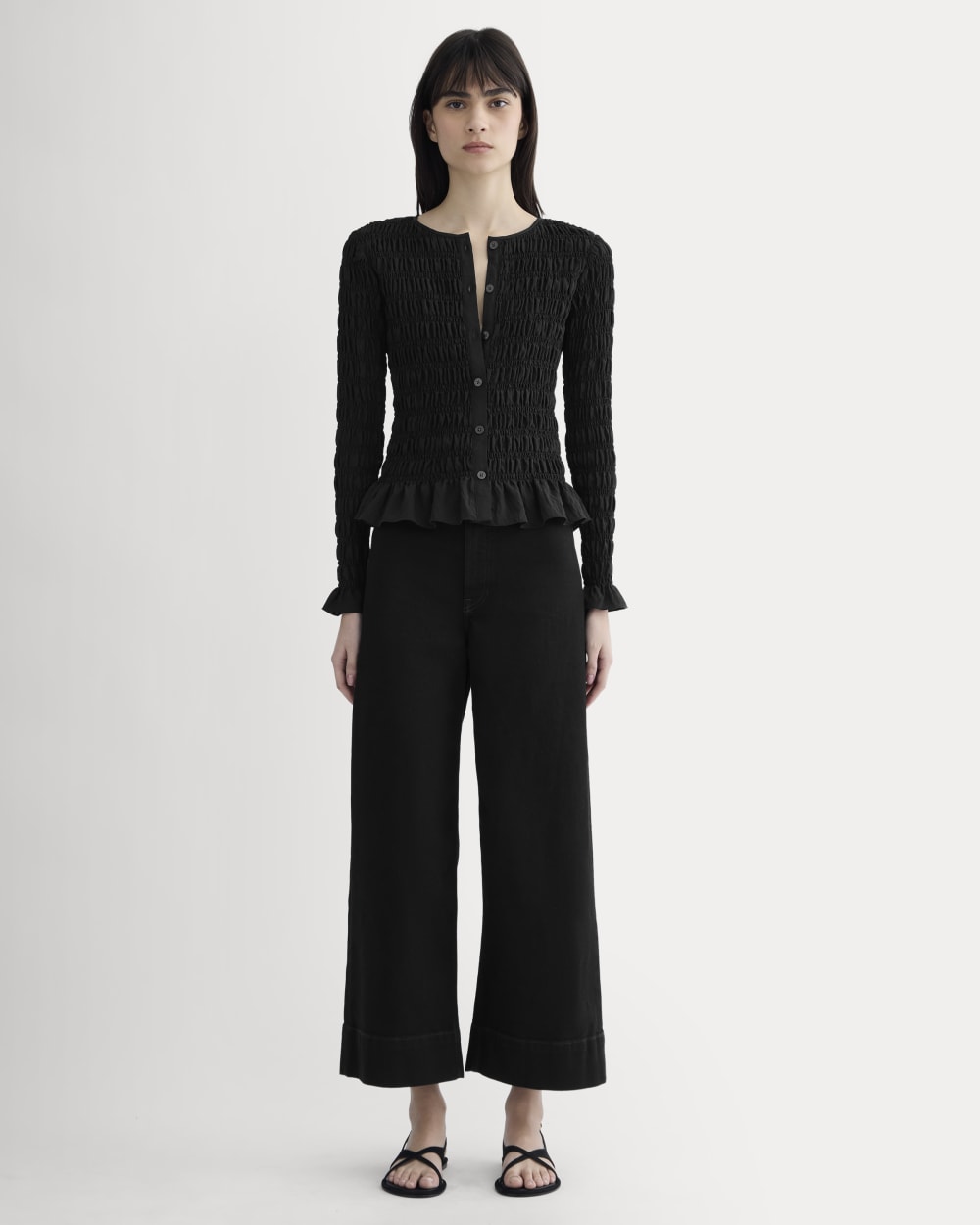 The Smocked Cardigan | Black - Image 3