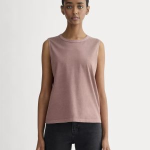 The Boyfriend Tank in Essential Cotton | Brown Garment Dye