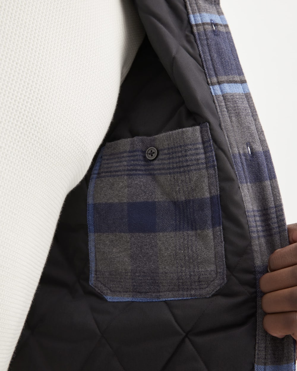 The Flannel Filled Shirt Jacket | Heritage Blue / Black / Navy / Heather Charcoal - Image 5