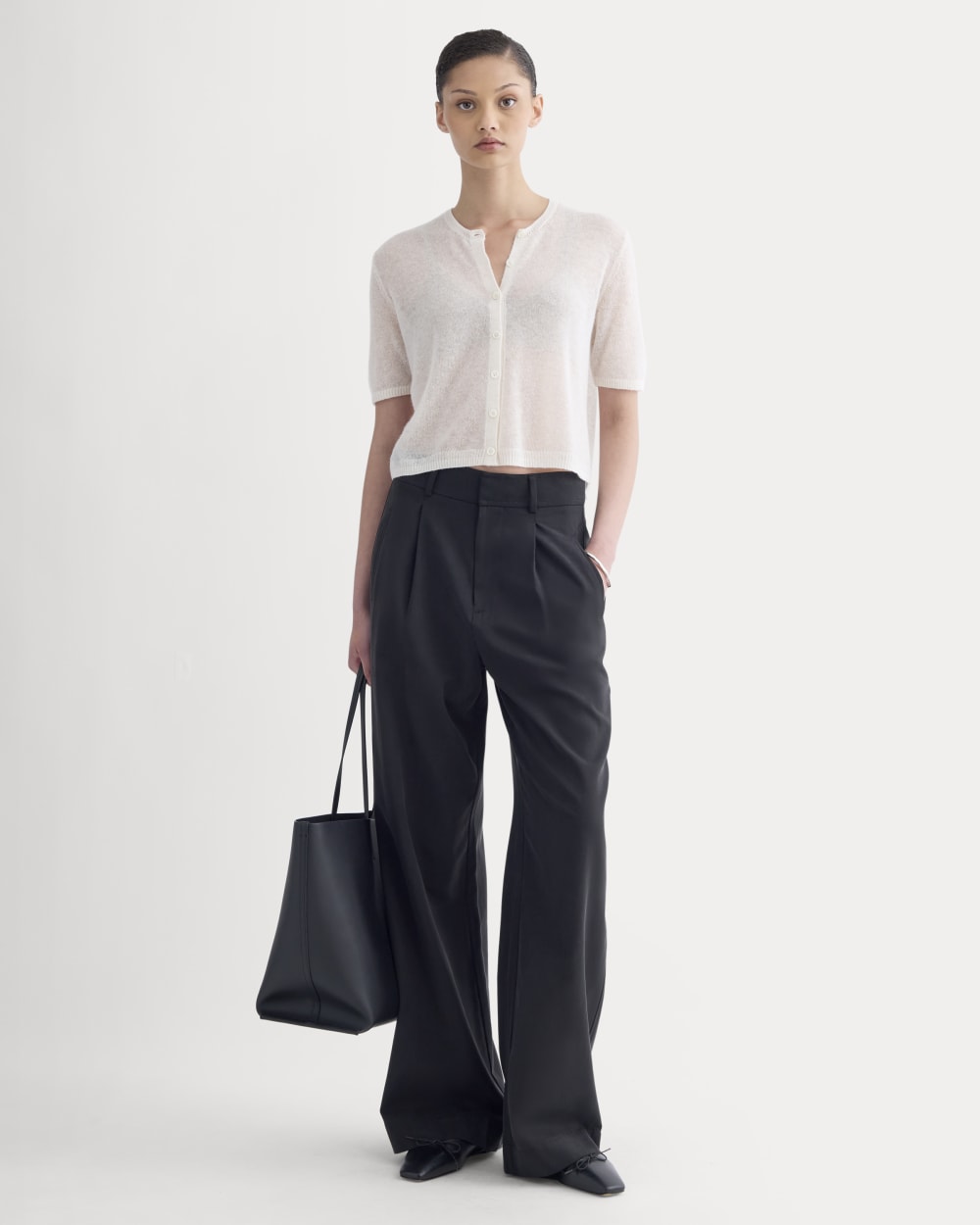 The Air Alpaca? Short-Sleeve Cardigan | Birch - Image 3