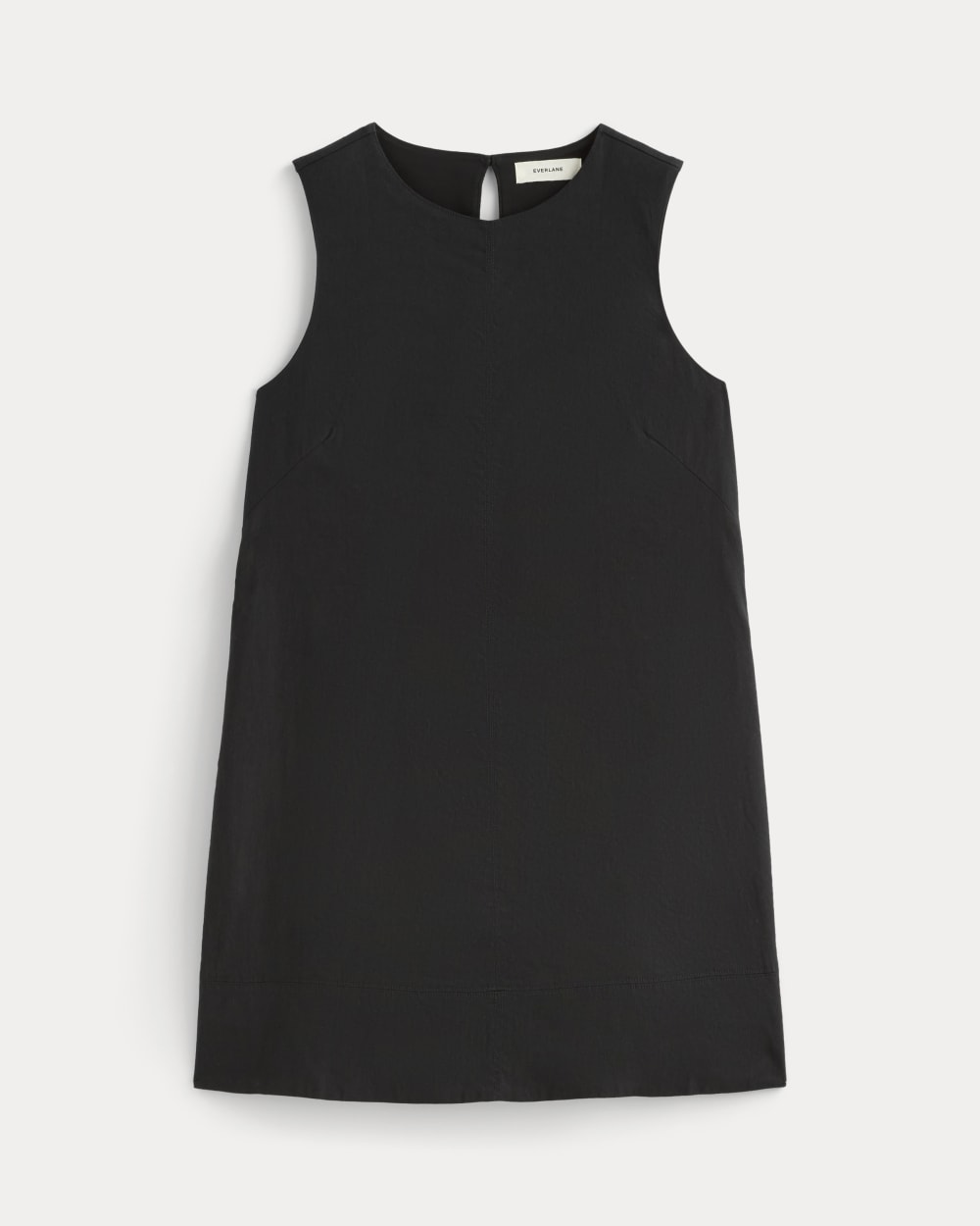 The Shift Dress in Stretch Linen | Black - Image 2