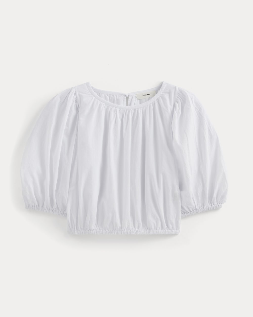 The Gauze Puff-Sleeve Top | White - Image 2