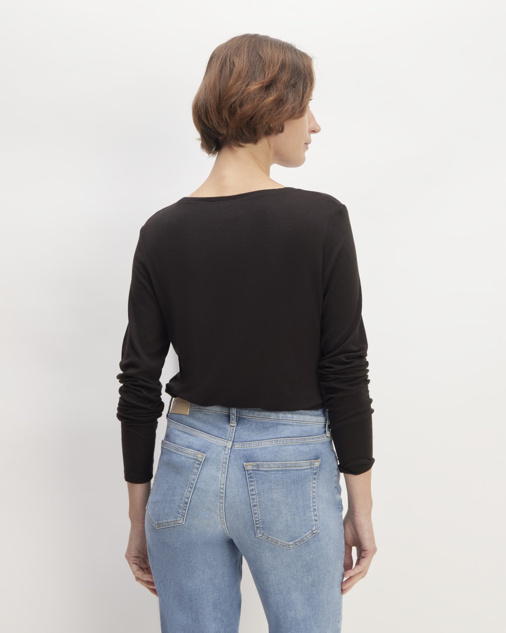 The Long-Sleeve Tee in Butterluxe | Black - Image 4