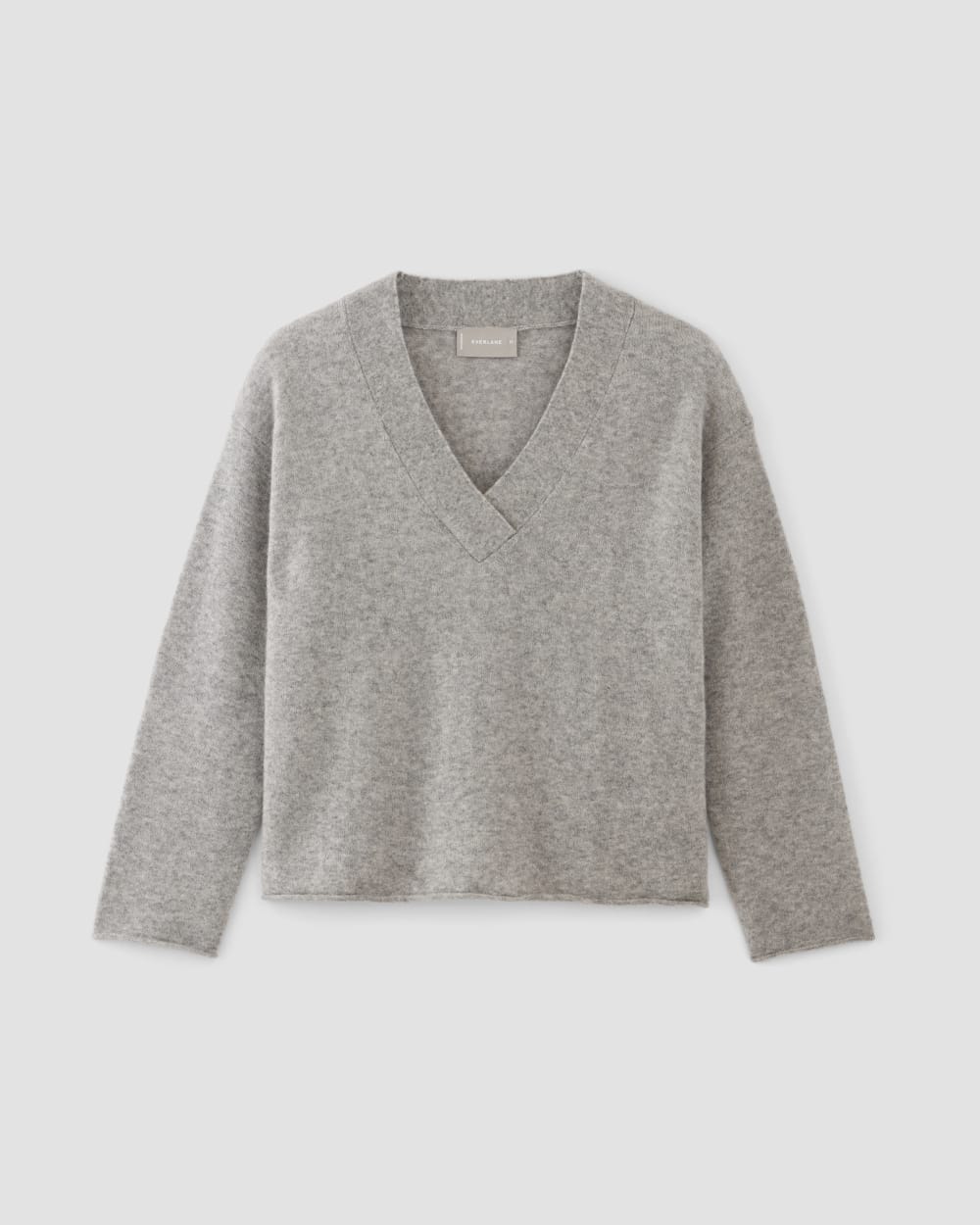 The Cozy-Stretch V-Neck Sweater | Heathered Grey - Image 2