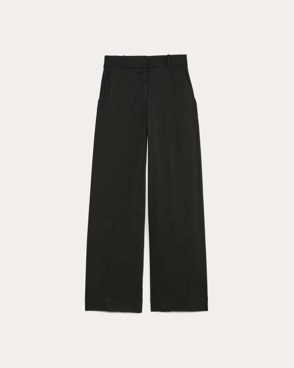 The Wide-Leg Pant in Stretch Linen | Black - Image 2