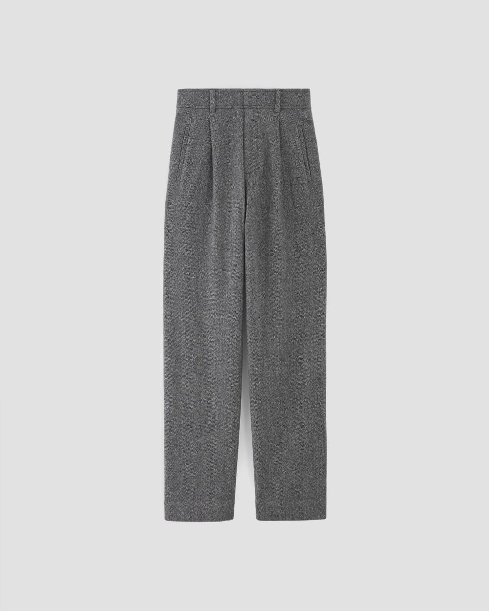 The ReWool® Way-High Drape Pant | Grey Herringbone - Image 2