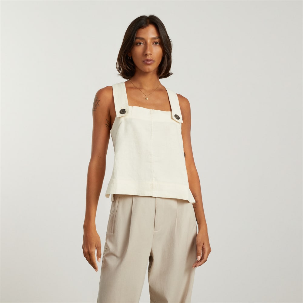The Apron Linen Tank | Canvas - Image 2