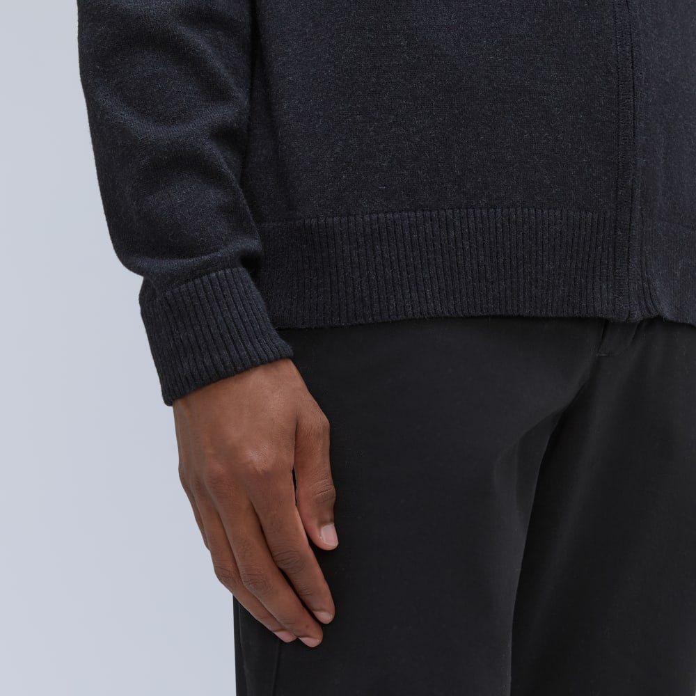 The No-Sweat Full Zip Sweater | New Black - Image 5