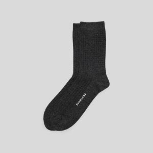 The Belgian Waffle Sweater Sock | Heathered Charcoal