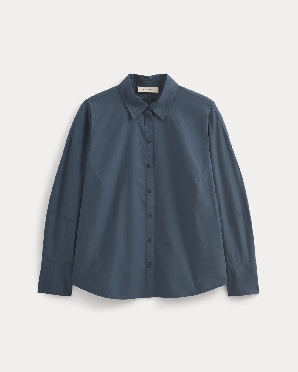 Lantern-Sleeve Shirt in Lightweight Cotton | Deep Lazuli Blue - Image 2